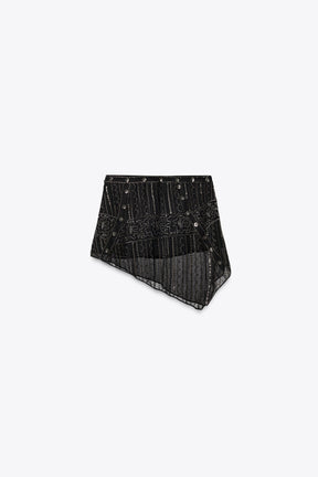 Embroidered Mini Skirt