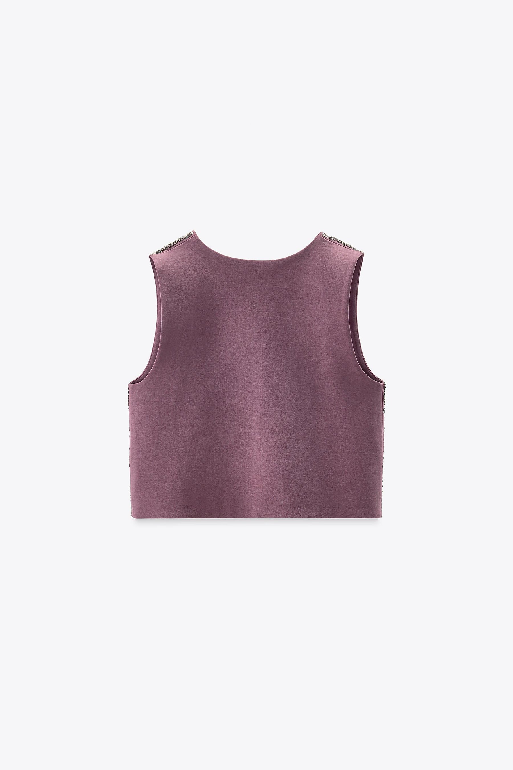 EMBROIDERED BEADED WAISTCOAT - Image 4