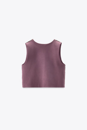 EMBROIDERED BEADED WAISTCOAT - Image 4