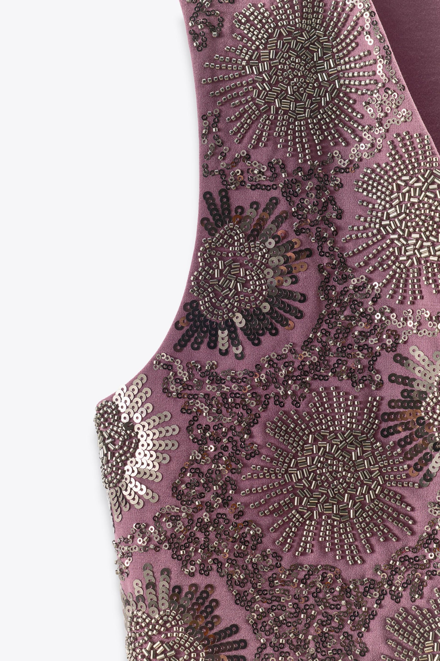 EMBROIDERED BEADED WAISTCOAT - Image 5