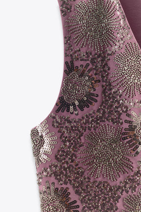EMBROIDERED BEADED WAISTCOAT - Image 5