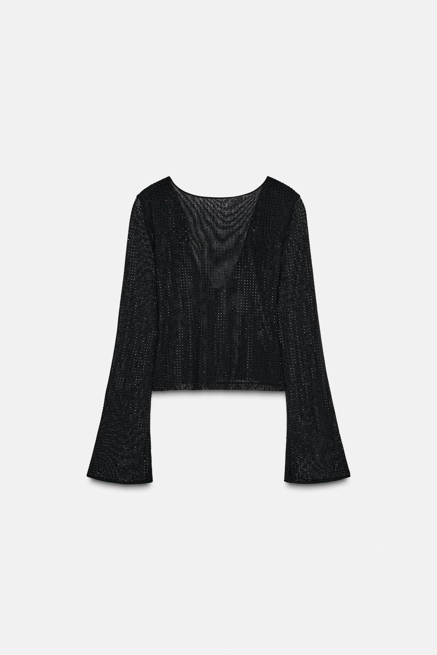 Draped Tulle Top