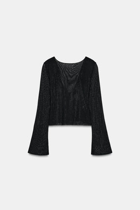 Draped Tulle Top