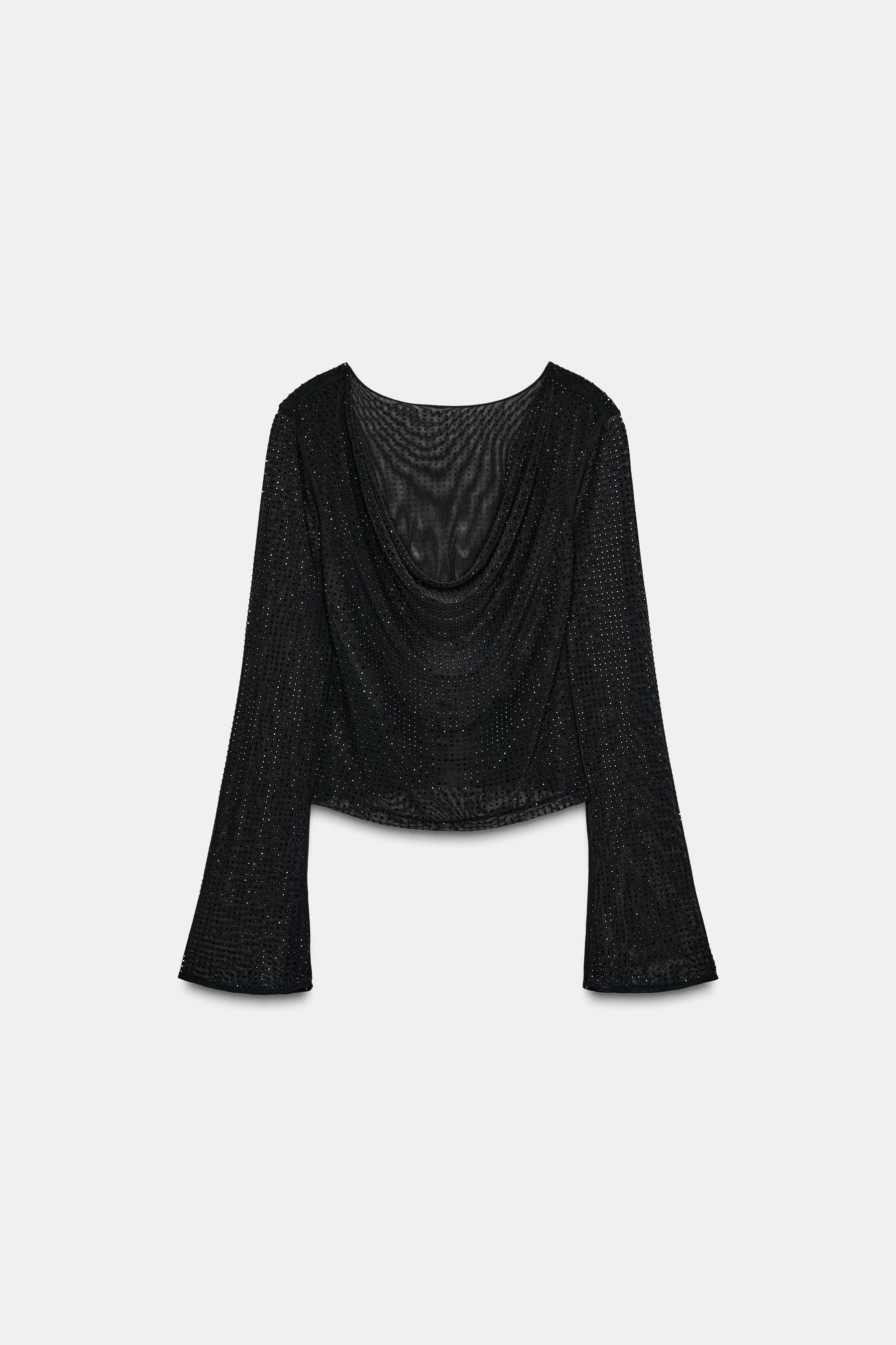 Draped Tulle Top
