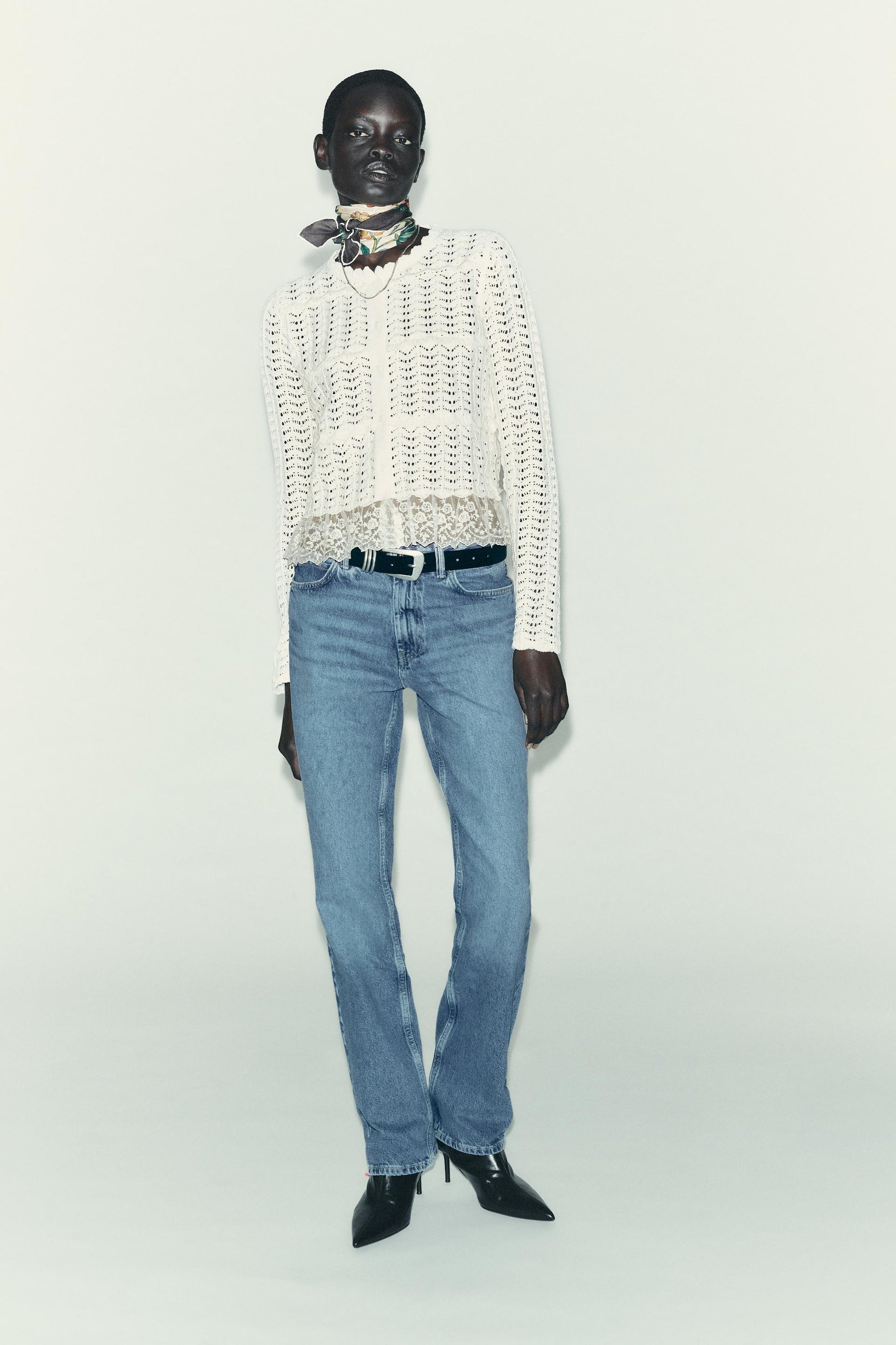 Romantischer Chenille-Cardigan