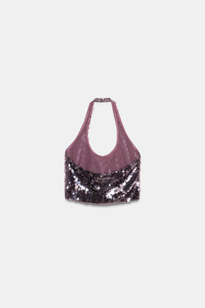 Sequin halter top