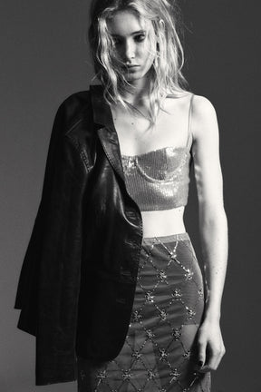 Sequinned Bralette Top