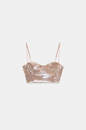 Sequinned Bralette Top