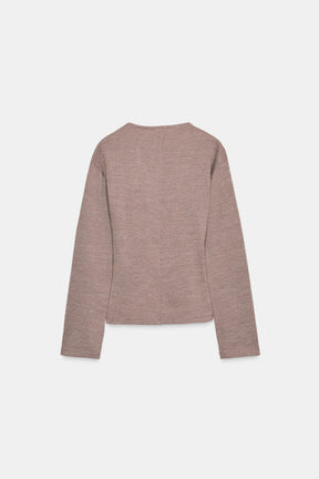 Brooch-Embellished Top