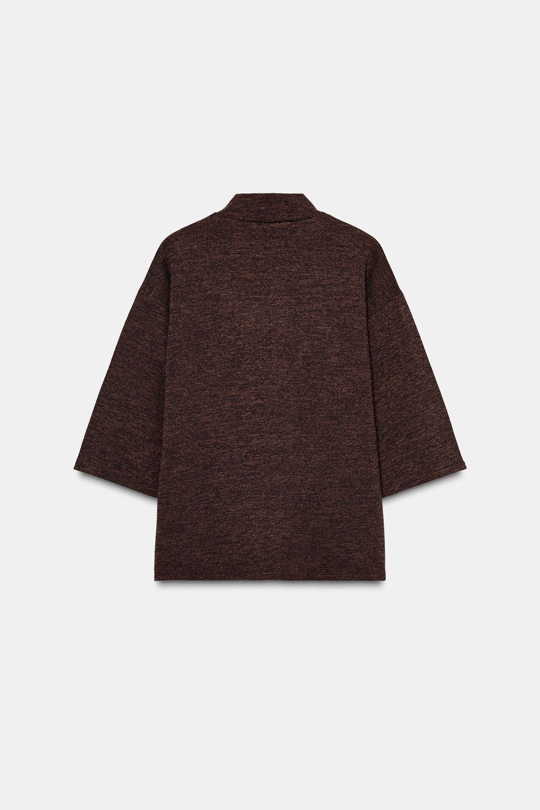 High-Neck Piqué Shirt