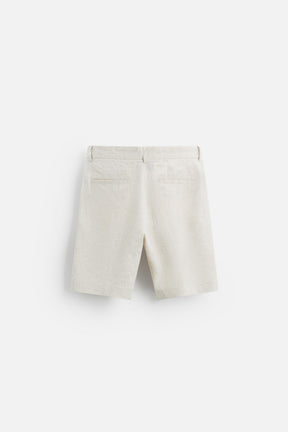 LINEN/COTTON BERMUDA SHORTS - Image 7