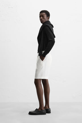 LINEN/COTTON BERMUDA SHORTS - Image 4