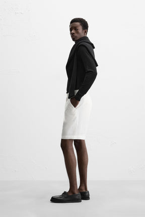 LINEN/COTTON BERMUDA SHORTS - Image 4