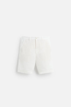 LINEN/COTTON BERMUDA SHORTS - Image 5