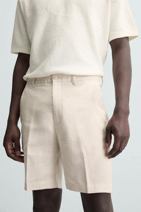 LINEN/COTTON BERMUDA SHORTS - Image 5