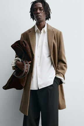 REGULAR FIT WOOL COAT - Image 6