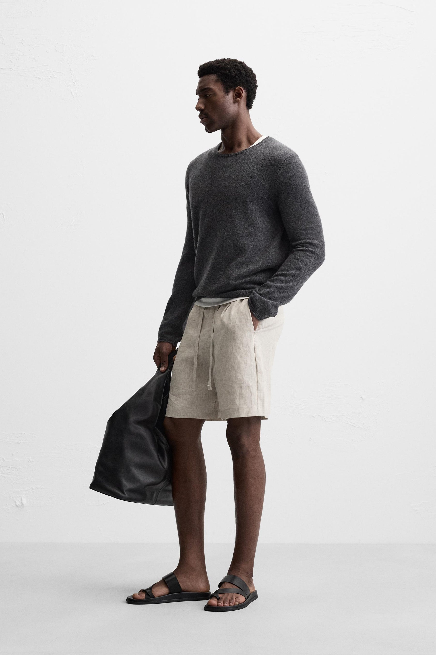 100% LINEN BERMUDA SHORTS - Image 4