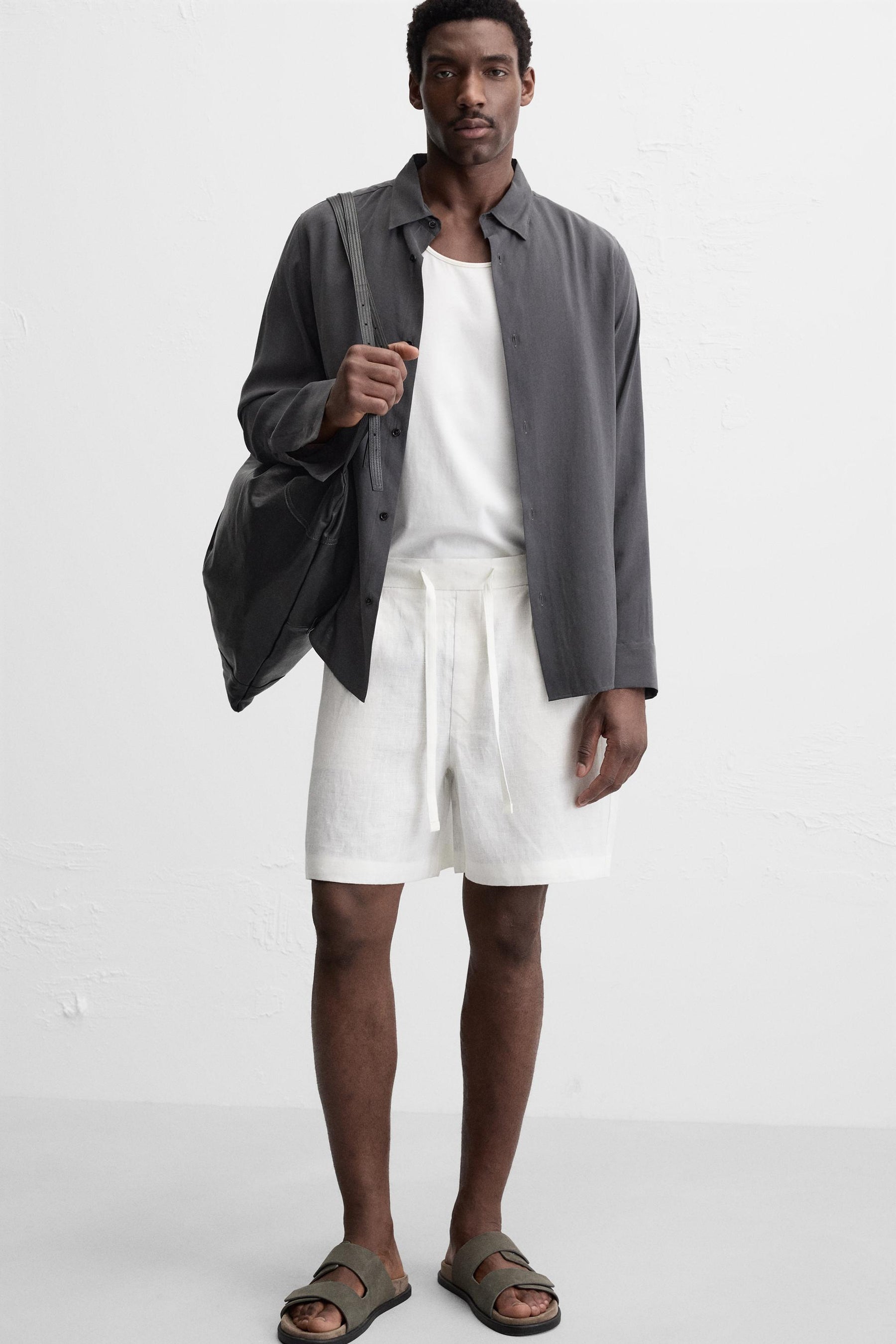 100% LINEN BERMUDA SHORTS - Image 5