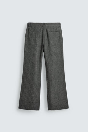 HERRINGBONE TEXTURED SUIT TROUSERS WITH WOOL - Image 8