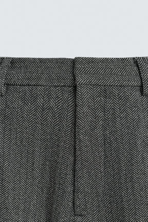 Herringbone Wool Trousers