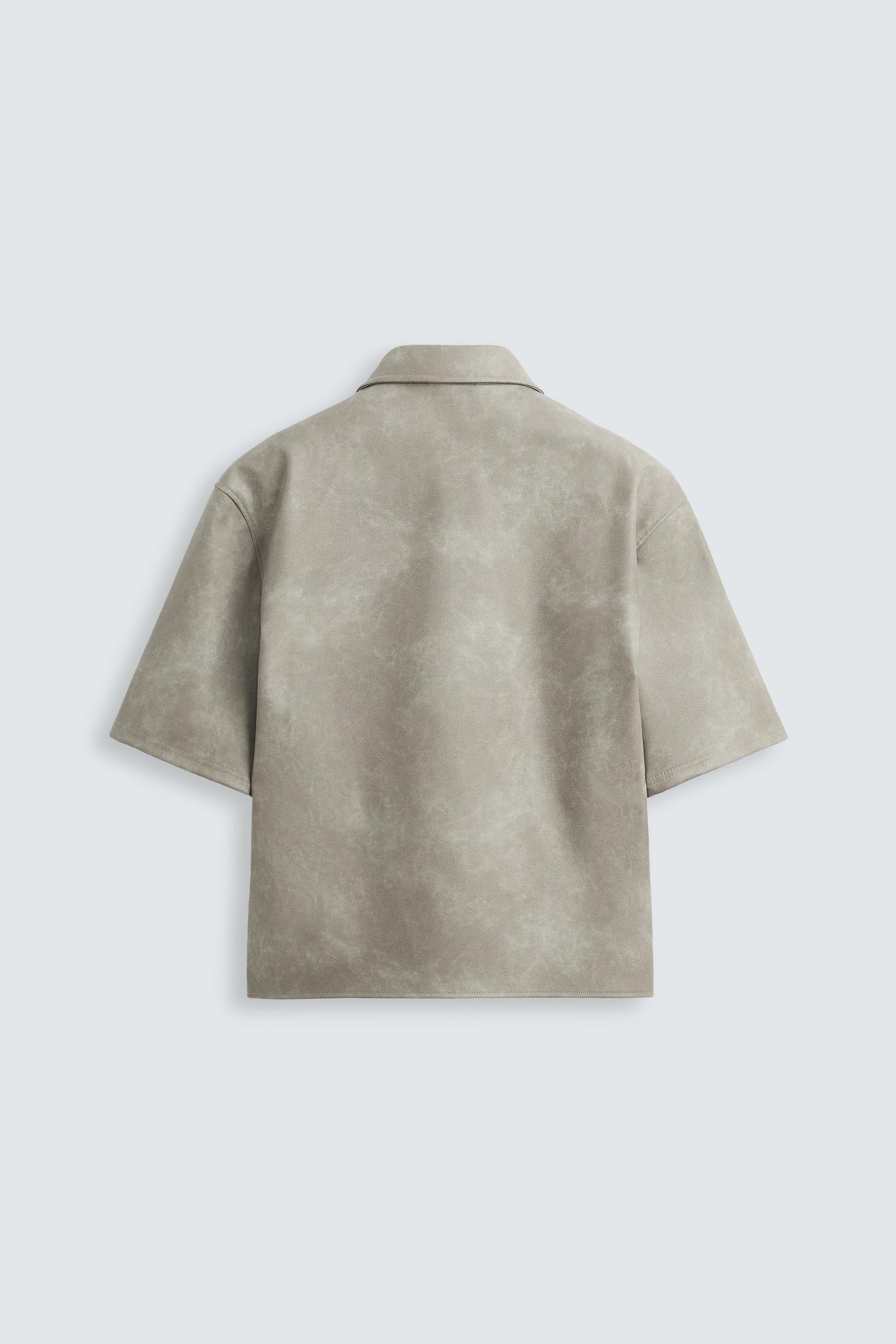 LEATHER EFFECT OVERSHIRT - Image 8