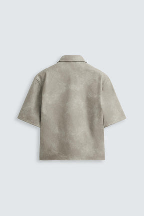 LEATHER EFFECT OVERSHIRT - Image 8