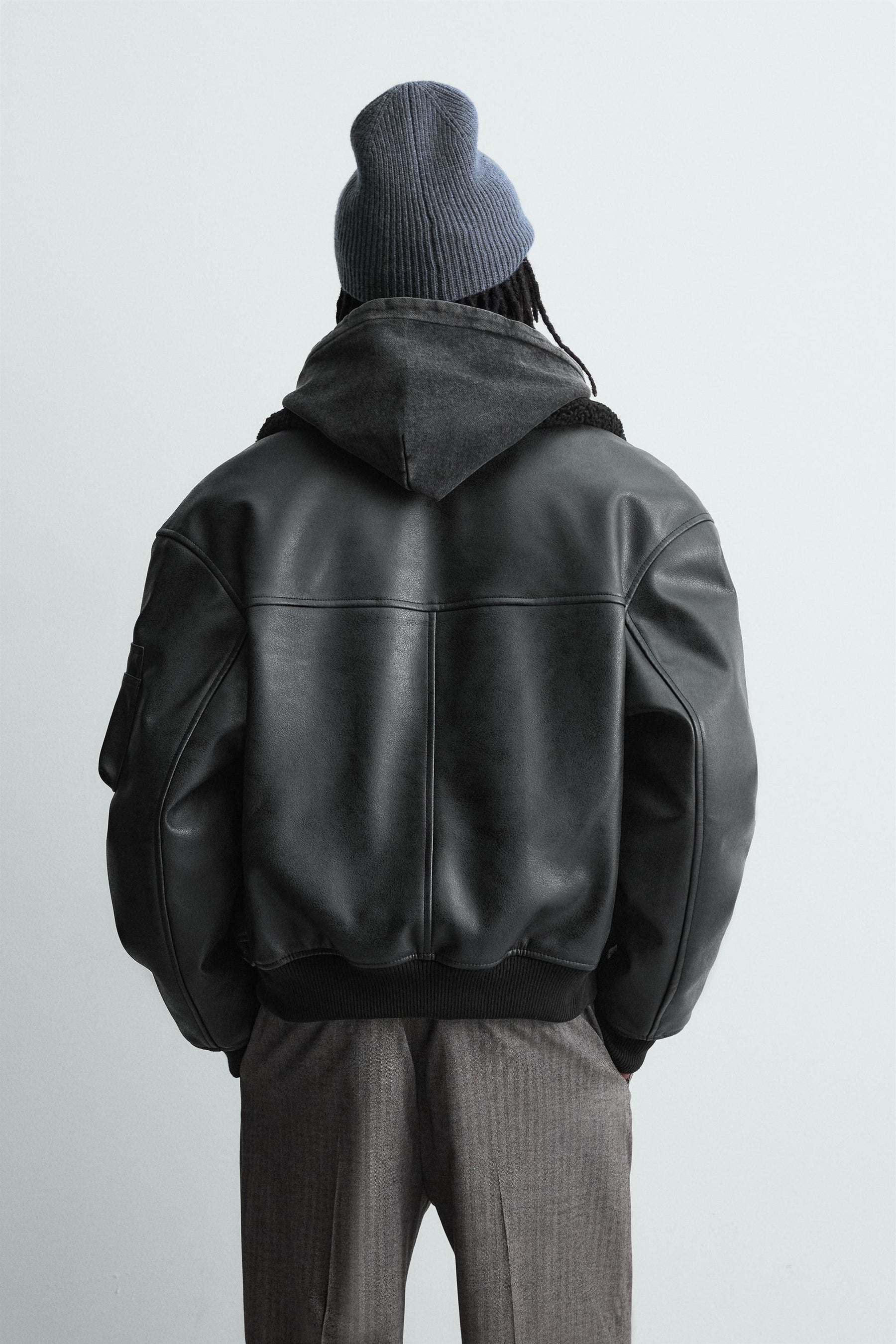 Faux Leather Detachable Collar