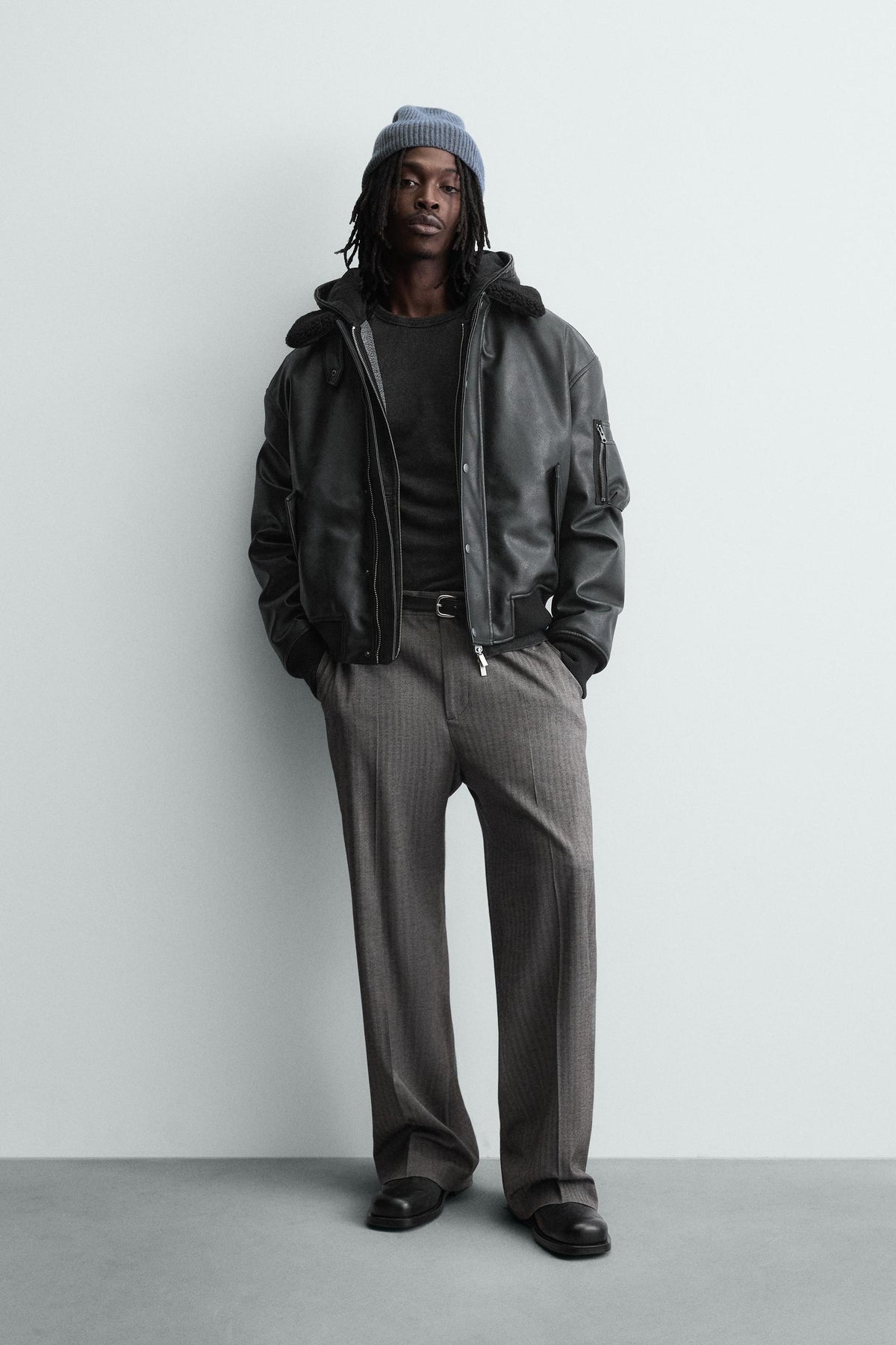 Faux Leather Detachable Collar