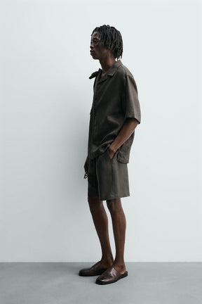 Leinen-Shorts (lässig geschnitten)