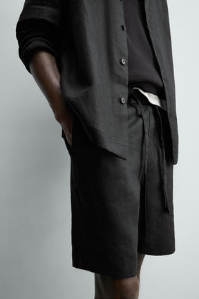 Leinen-Shorts (lässig geschnitten)