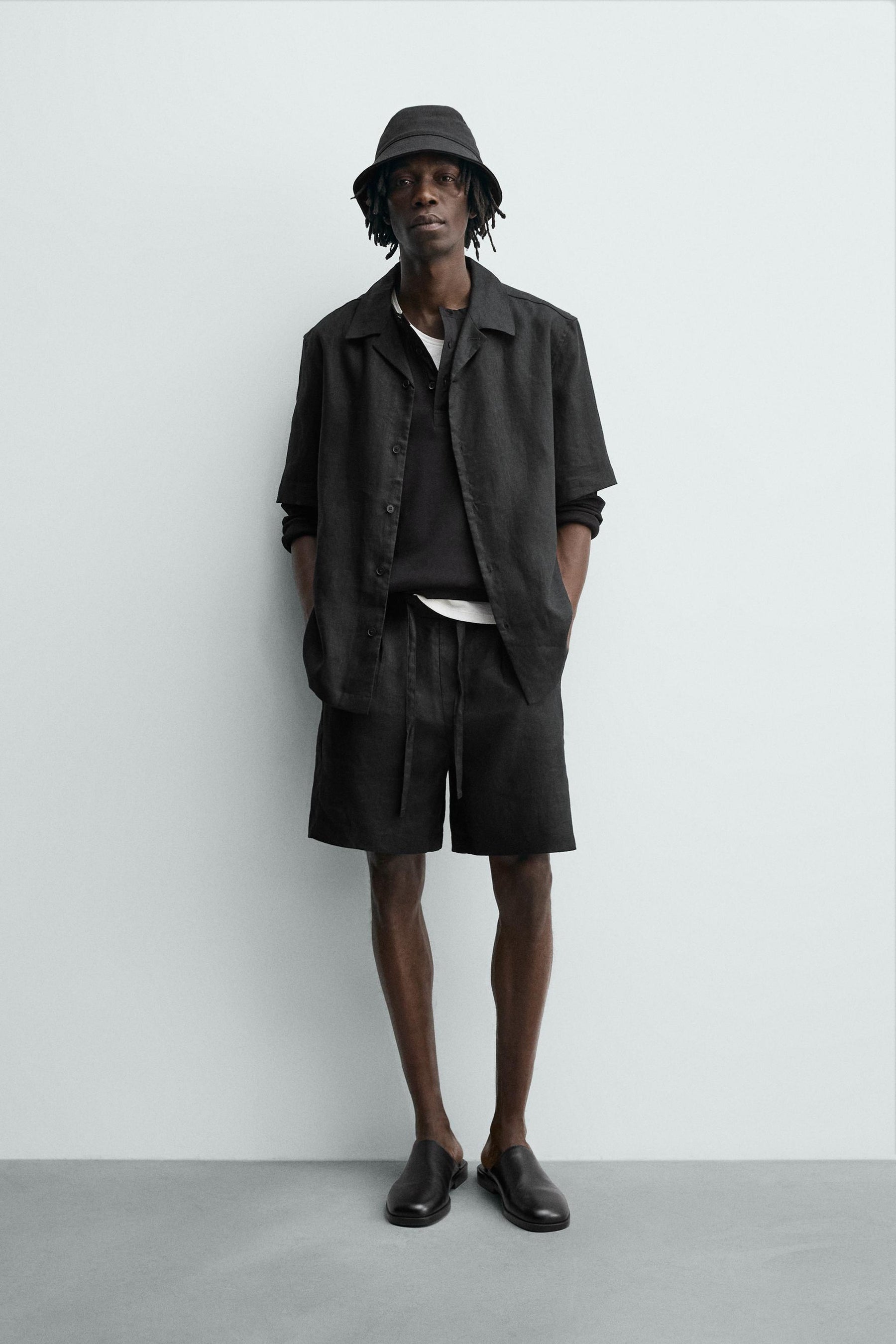 Leinen-Shorts (lässig geschnitten)