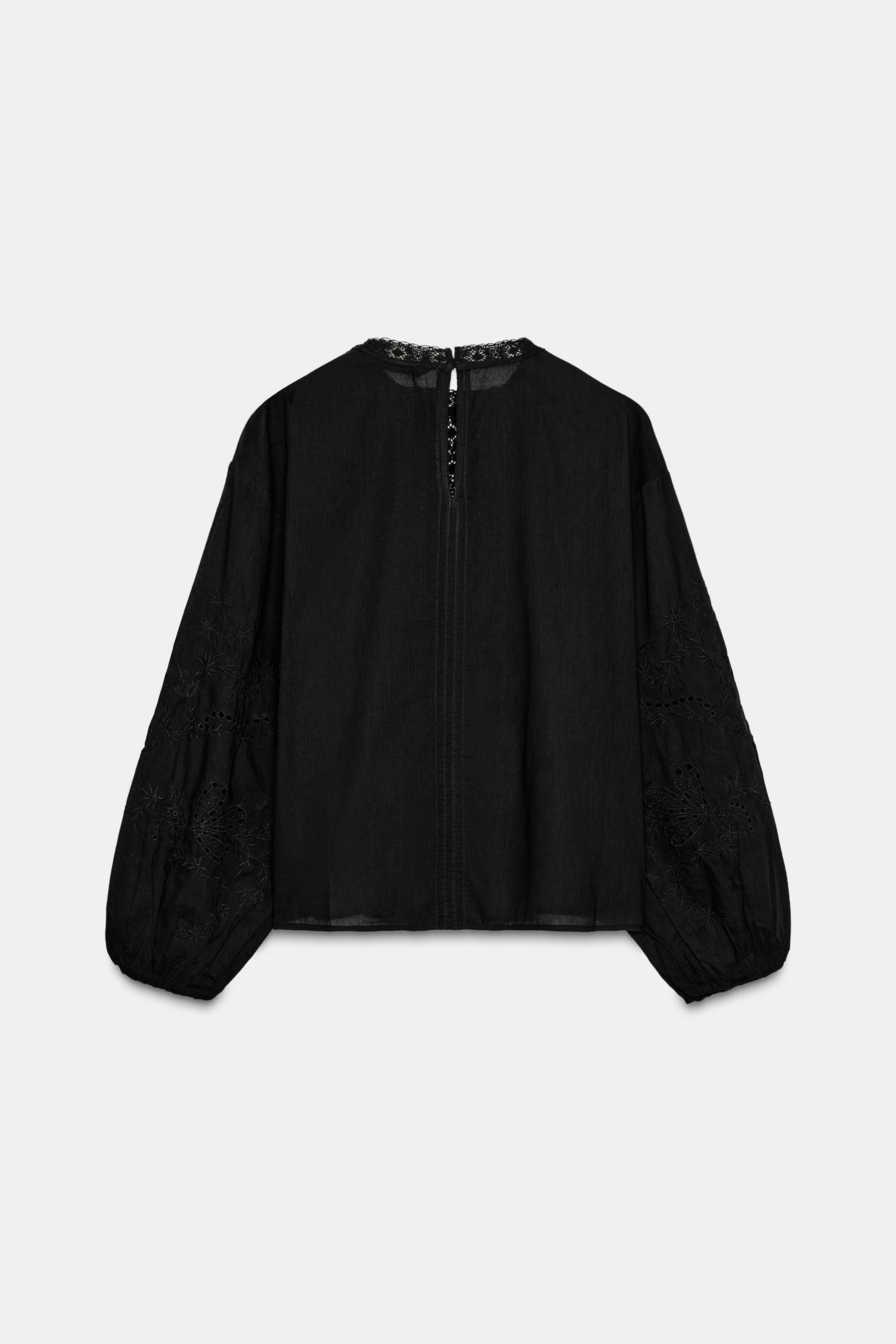 Embroidered Shirt with Lace