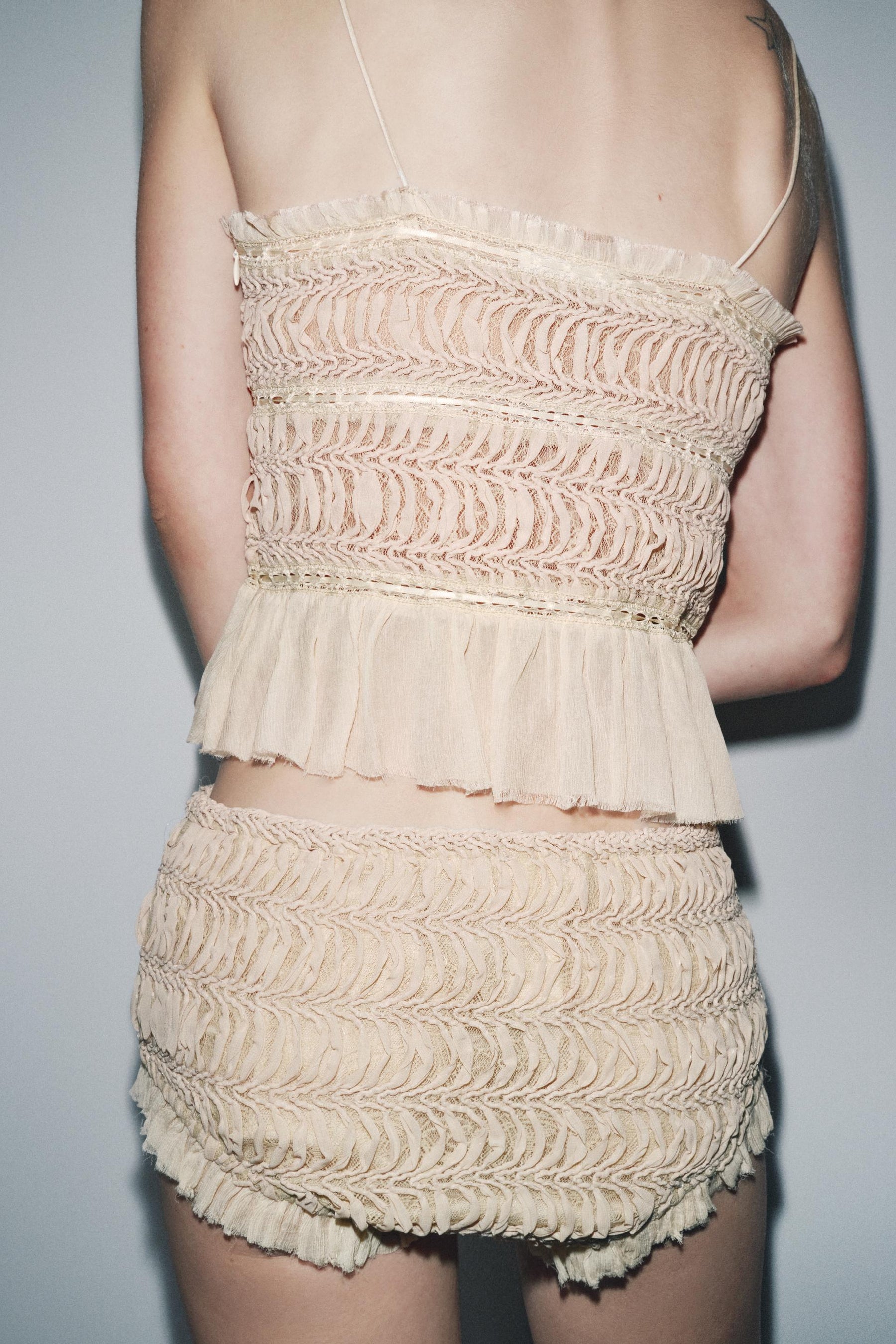 Textured Contrast Fashion Top