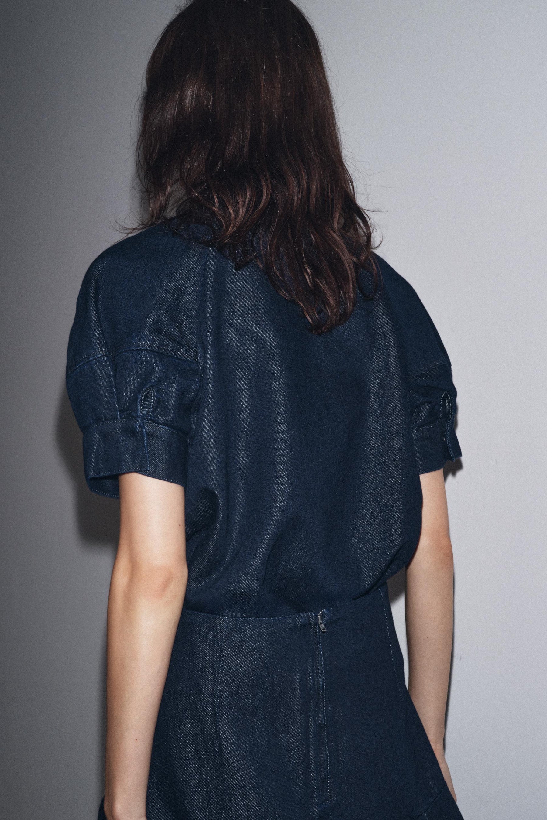 Denim Shirt with Ties
