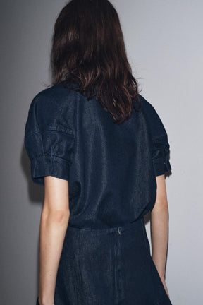 Denim Shirt with Ties