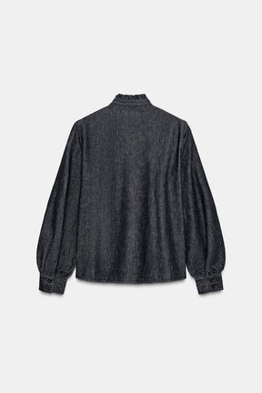 Jeanshemd mit Schleife