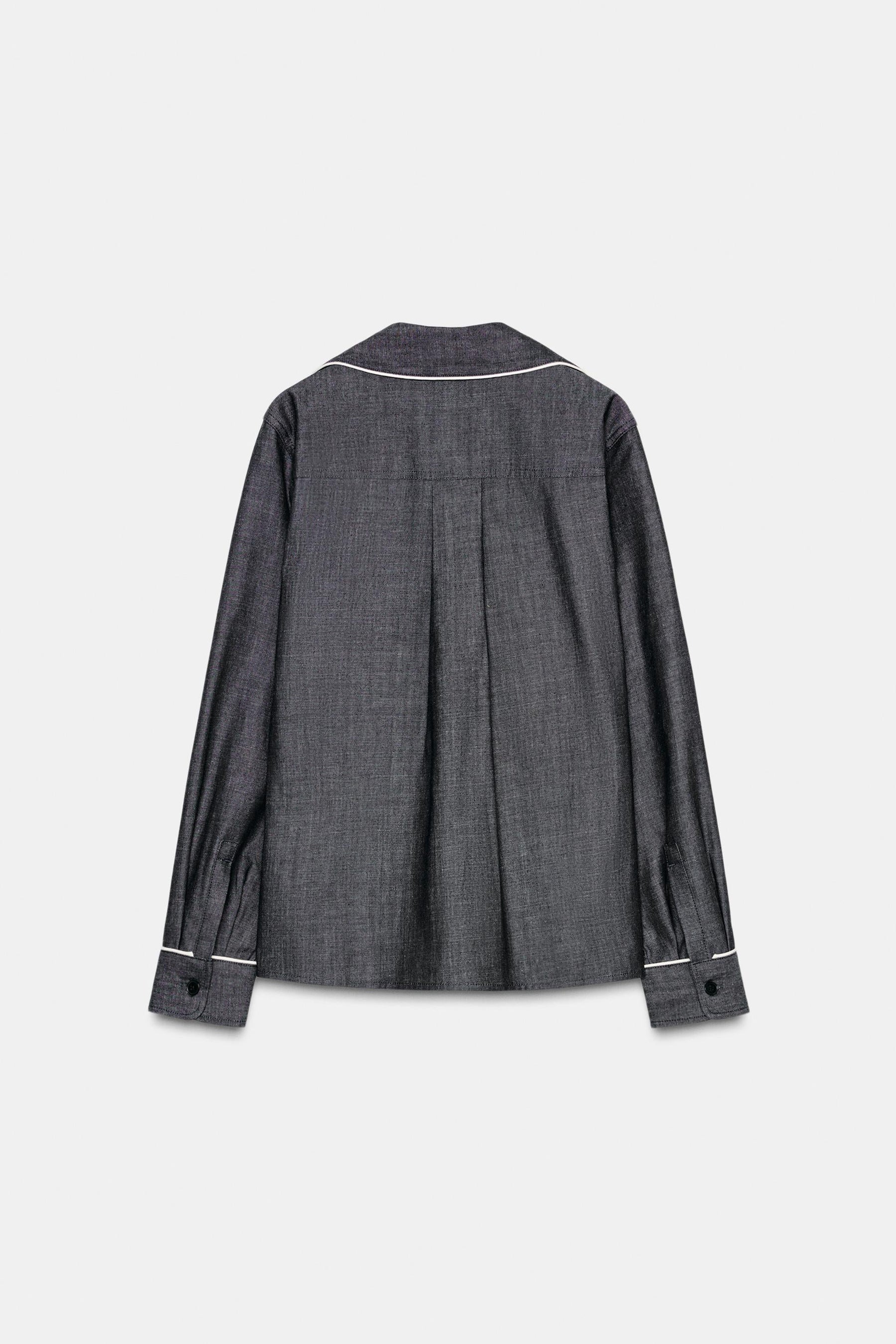Denim Shirt with Trims