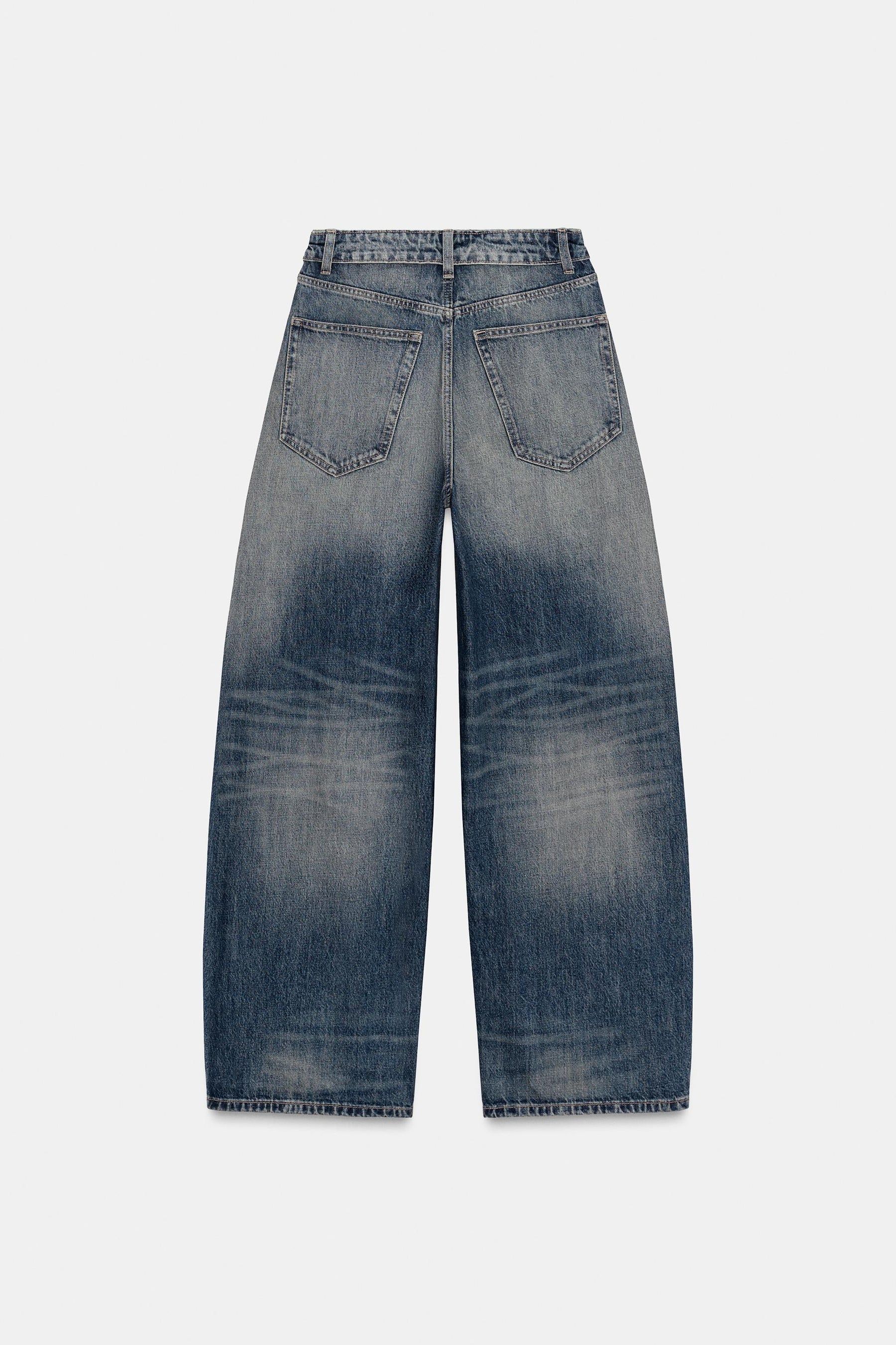 Mid-Waist Folded Waist Jeans