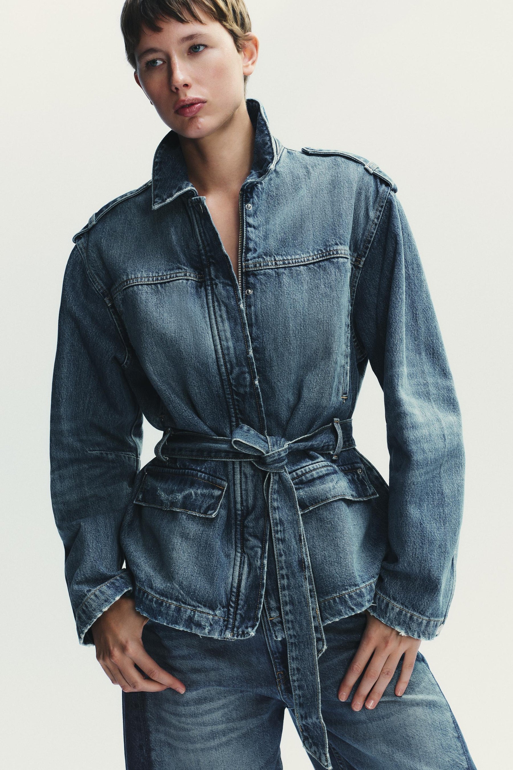LANGE JEANSJACKE