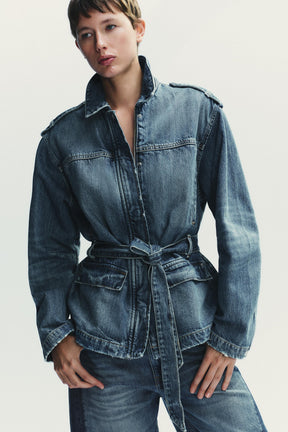 LANGE JEANSJACKE
