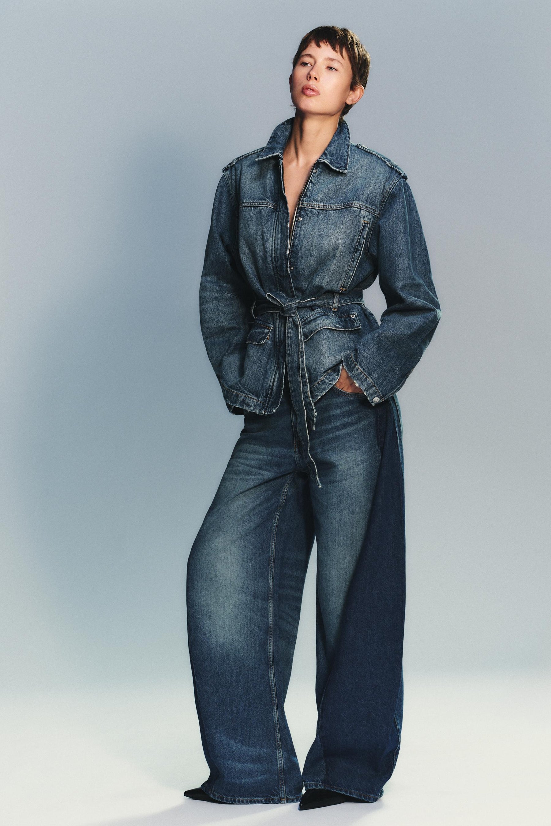 LANGE JEANSJACKE