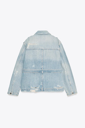 Jeansjacke mit Gürtel