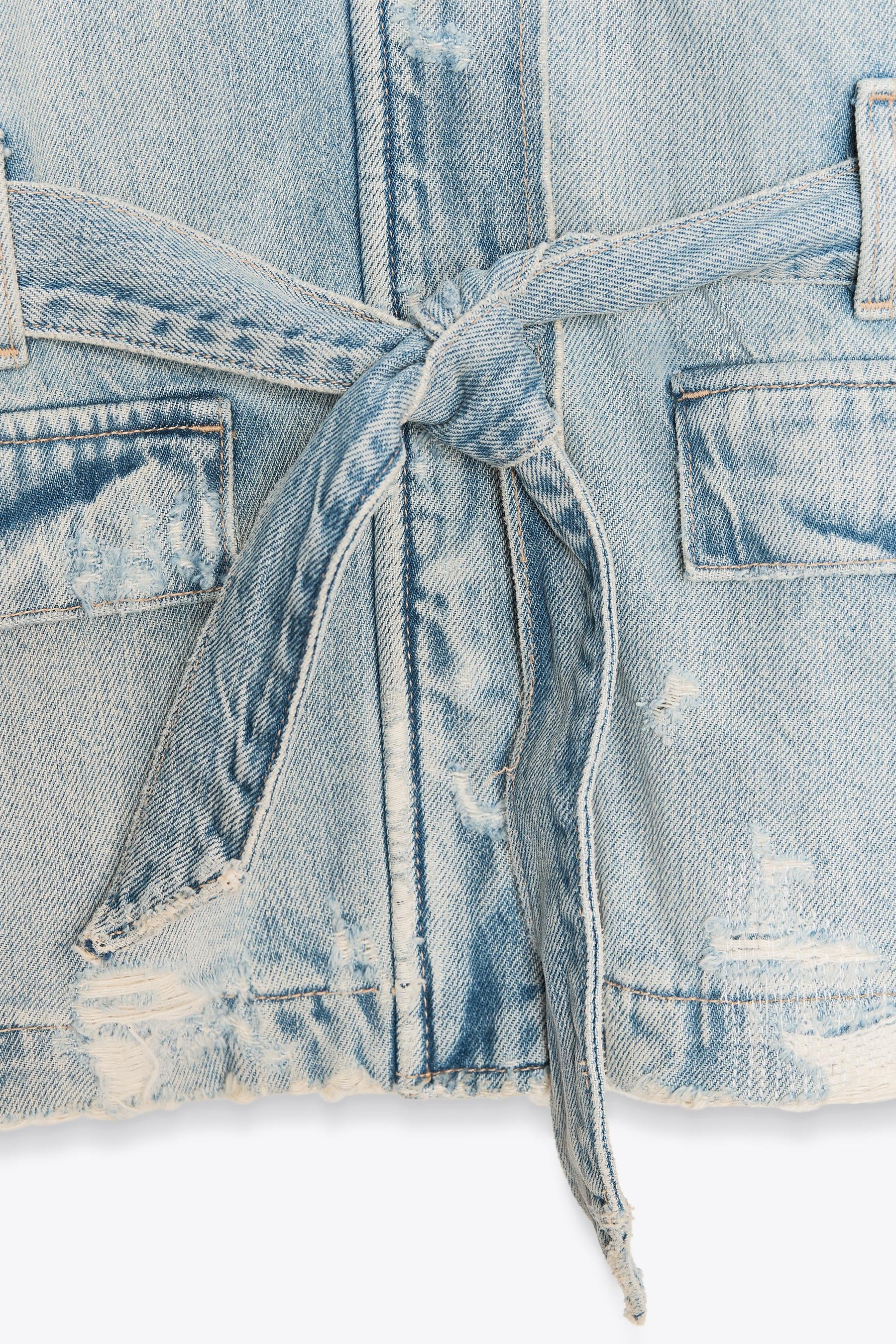 Jeansjacke mit Gürtel