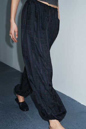 Checked Balloon Trousers