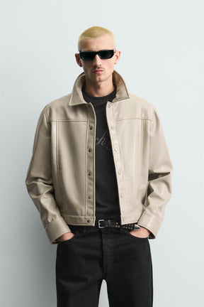 Vinyl-Look-Overshirt