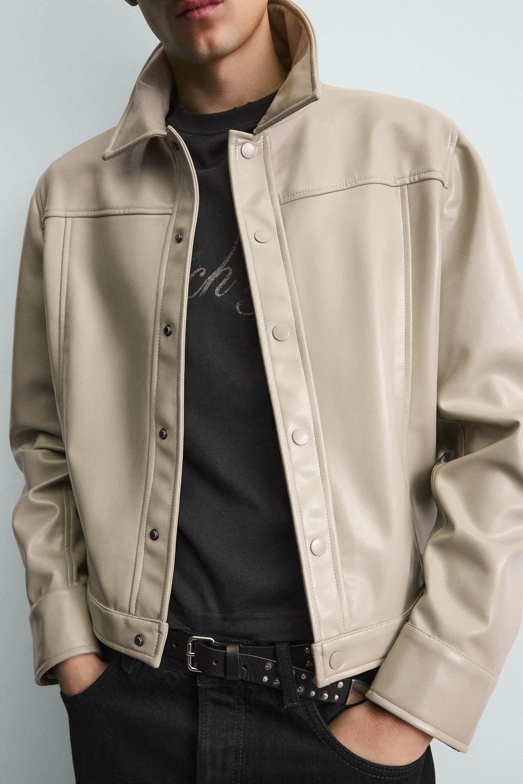 Vinyl-Look-Overshirt