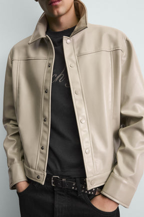 Vinyl-Look-Overshirt