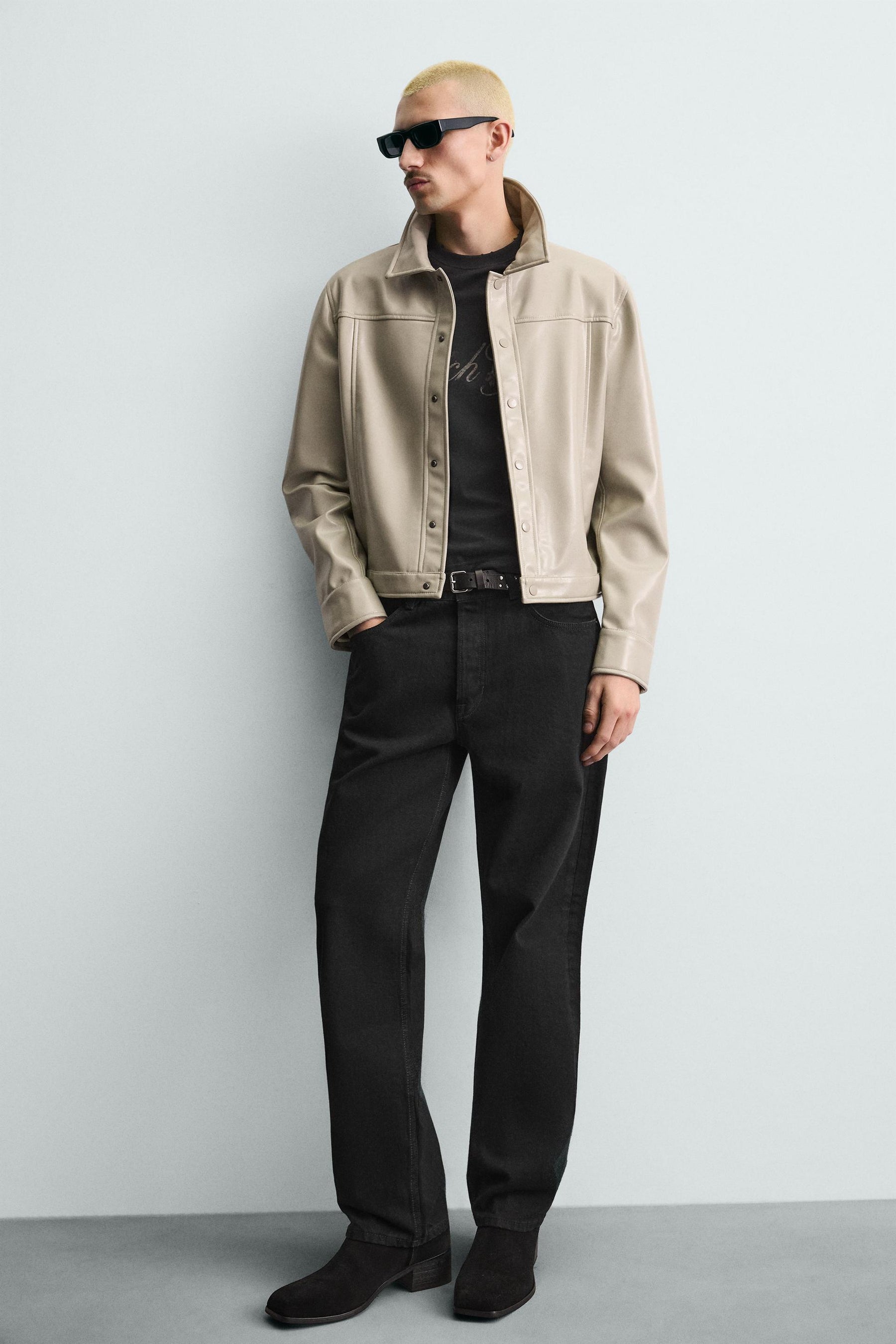 Vinyl-Look-Overshirt