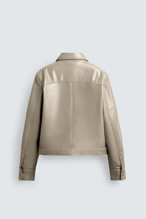 Vinyl-Look-Overshirt