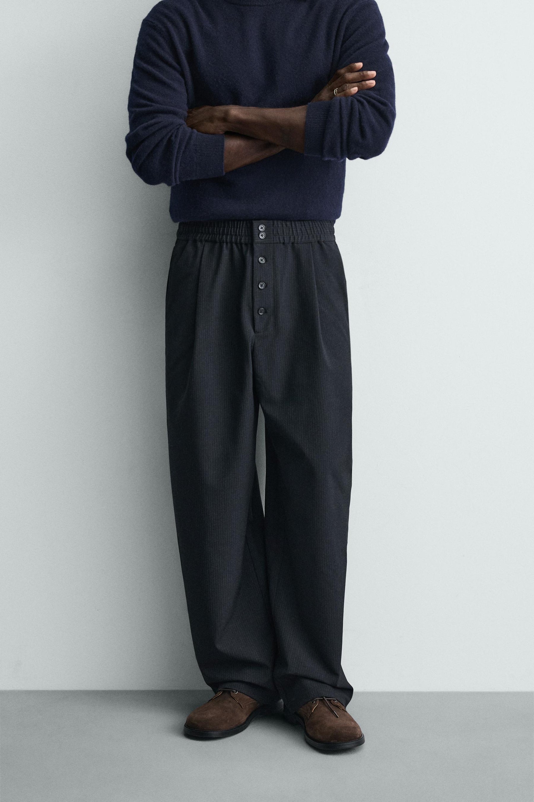 Striped Relaxed Trousers